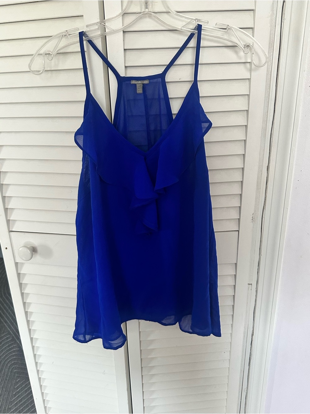 Charlotte Russe Royal Blue Ruffle Chiffon Cami